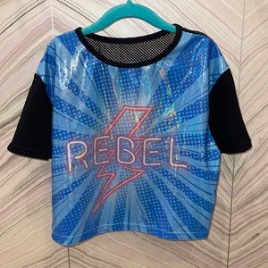 Rebel Mesh Back Crop Top